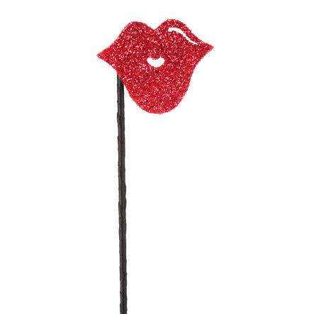 Pick De Labios Rojos Diamantado