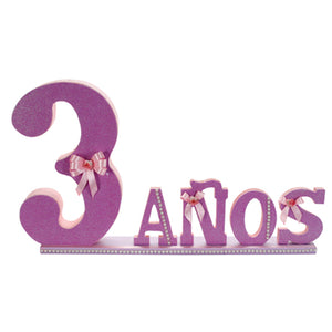 Letrero 3 Años Lavanda
