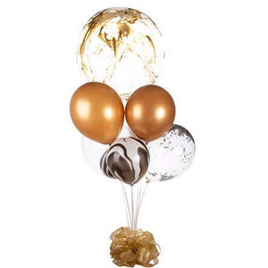 Adorno Globos Oro Con Negro