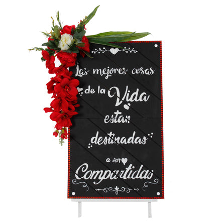 Pizarron Con Ranuras Agradecimiento Boda