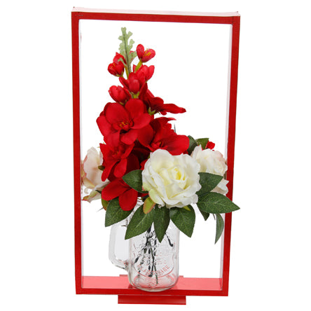 Marco Centro De Mesa Rojo