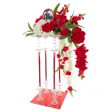 Centro De Mesa Con Candelabro Alto