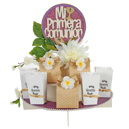 Despachador Redondo Con Pick De Mi Primera Comunion