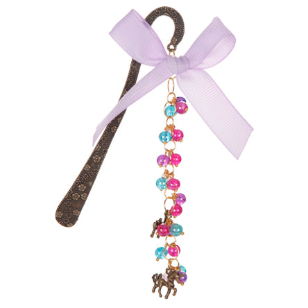 Separador De Libros Con Dijes Y Cuenta Redonda