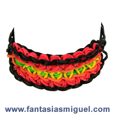 Fantasías Miguel Clave:CA1881 Pulsera Especial Multicolor Negra Con Ligas Divertidas