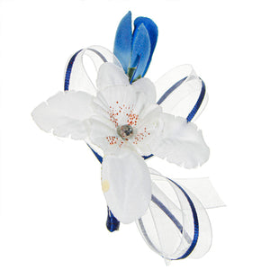 Corsage Boda Azul-Plata