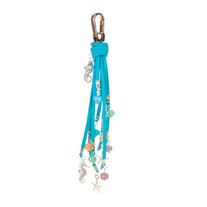 Colgante Para Llavero Con Dijes De Mar Y Cordón Imitación Piel