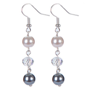 Aretes Largos Con Perlas