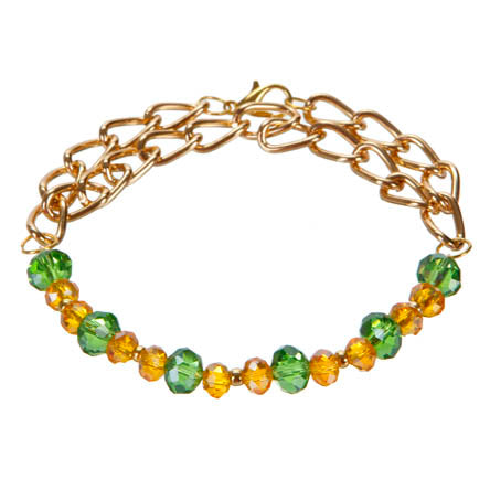 Pulsera De Rondeles Amarillos Y Verdes