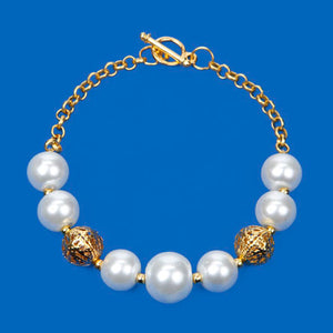 Pulsera Con Perlas Y Filigrana