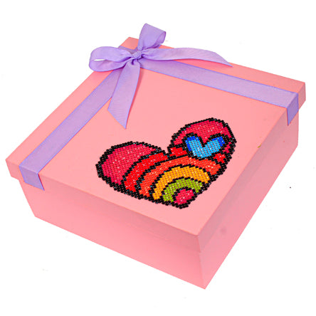 Caja Rosa Con Corazón