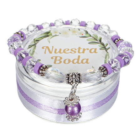 Recuerdo Pulsera Boda Lila
