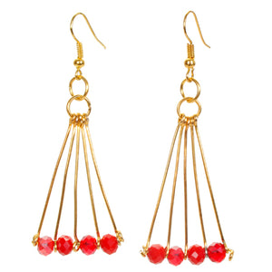 Aretes Rojo/Oro