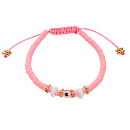 Pulsera Heishi Rosa