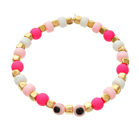 Pulsera Cuenta Cubo Rosa