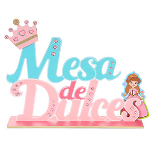 Letrero Mesa De Dulces Princesa