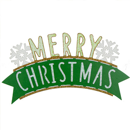 Letrero Merry Christmas Verde
