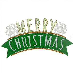 Letrero Merry Christmas Verde