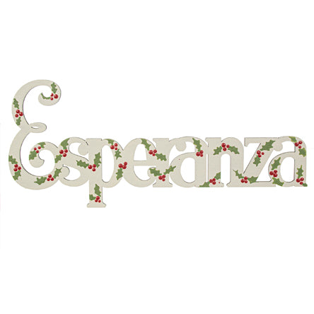 Letrero Esperanza Crema Con Cerezas