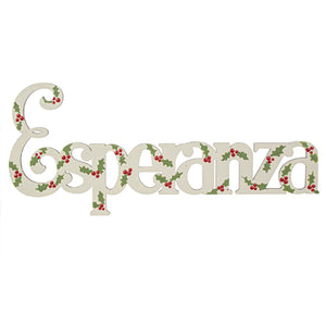 Letrero Esperanza Crema Con Cerezas