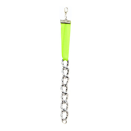 Pulsera Con Cadena Y Listón Popotillo Limón