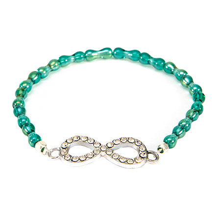 Pulsera Turquesa Con Dije Infinito
