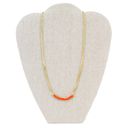 Collar Con Cadena Y Cuentas Facetada