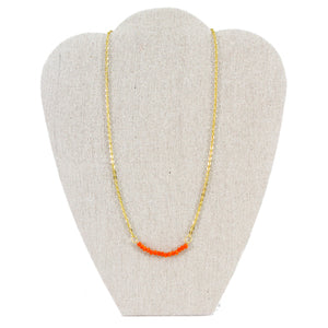 Collar Con Cadena Y Cuentas Facetada