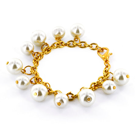 Pulsera De Cadena Con Perlas