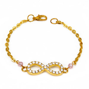 Pulsera Con Cadena Y Dije Infinito Oro
