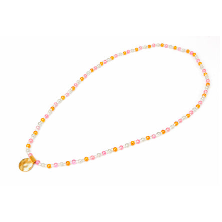 Collar Multicolor Con Dije Círculo