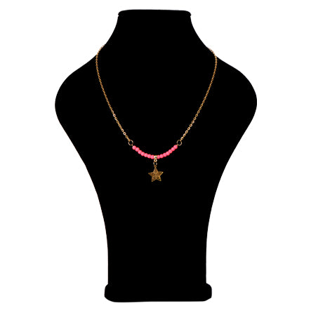 Collar De Cadena Con Cuenta Caucho Y Dije De Herradura