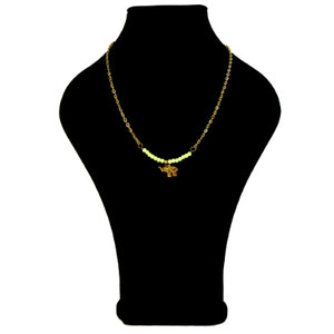 Collar De Cadena Con Cuentas Caucho Y Dije Elefante