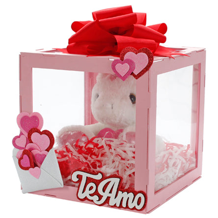 Cubo Regalo Con Corazones