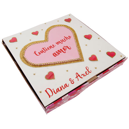 Caja Con Corazón Diana Y Axel