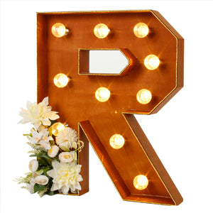 Letra Con Focos Vintage