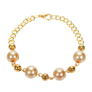 Pulsera Con Cadena Y Perlas