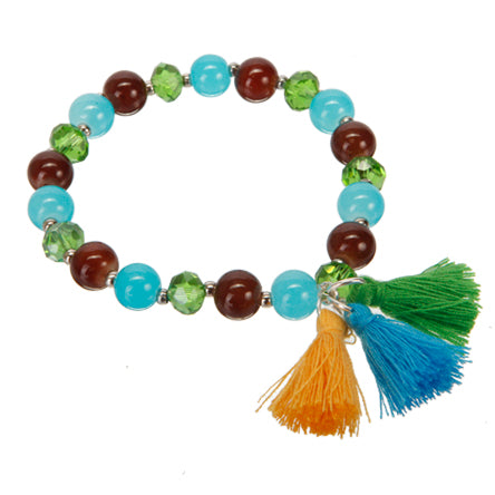 Pulsera Multicolor Con Borlas