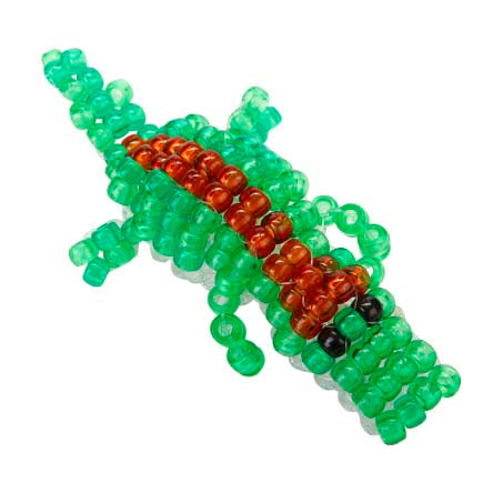 Figura Cocodrilo Con Cuentas Dona