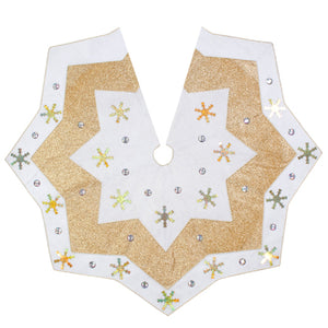 Pie De Árbol Estrella Con Copos.