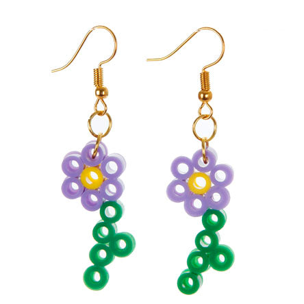 Aretes Flor Con Cuentas Dtubito