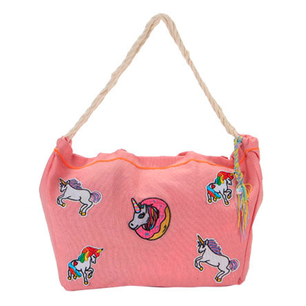 Bolsa De Yute Con Aplicaciones De Unicornio