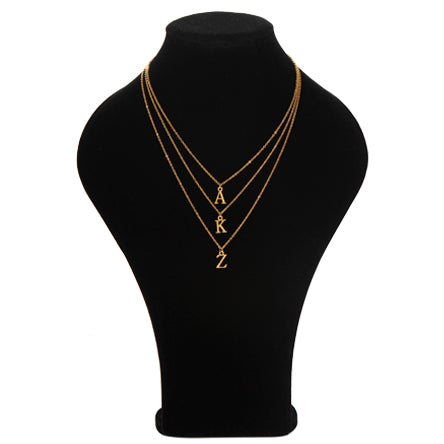 Collar Triple Con Letras