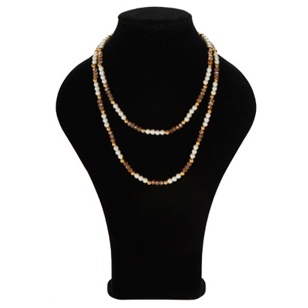 Collar Con Rondel Y Perlas