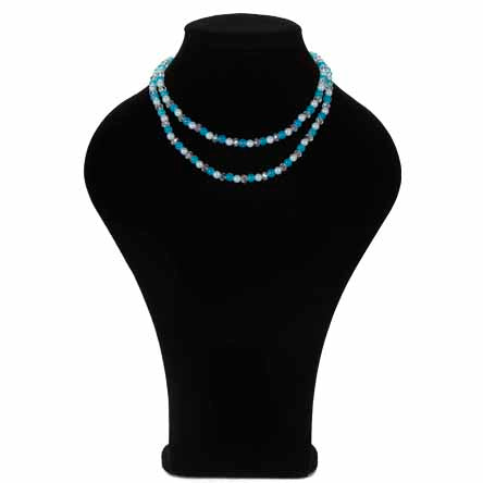 Collar Turquesa Con Cuenta Redonda Brillante