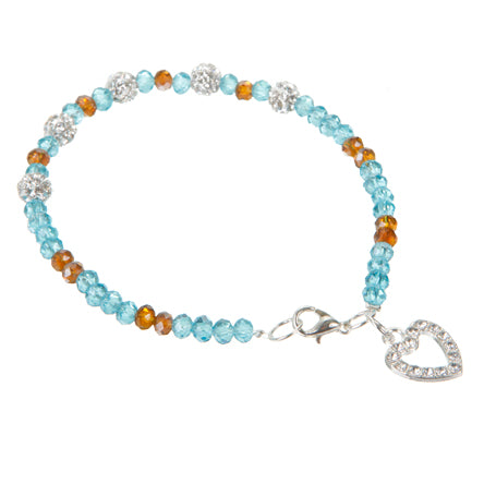 Pulsera Ensartada Con Rondel Turquesa Topocio