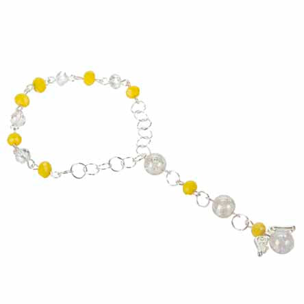 Decenario Amarillo Con Rondel Y Dije De Ángel