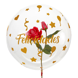 Globo Felicidades Con Rosa