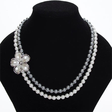 Collar De Flor Con Perla
