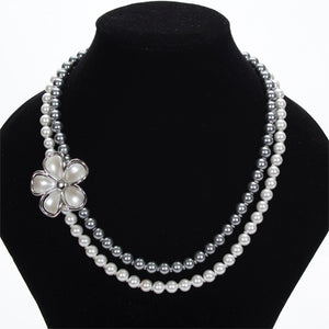 Collar De Flor Con Perla